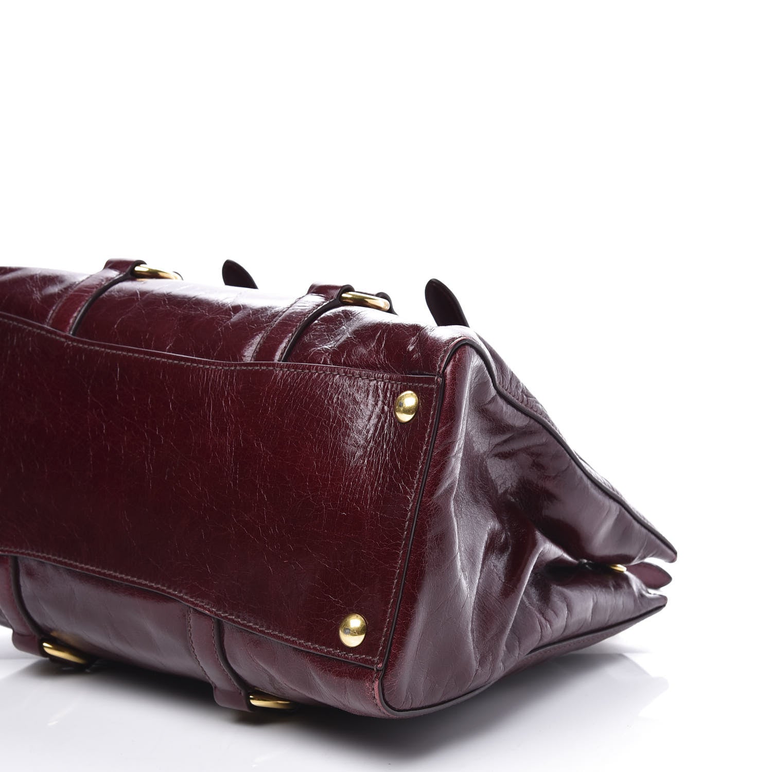 Miu Miu Vitello Shine Tote Amaranto 6 of 8