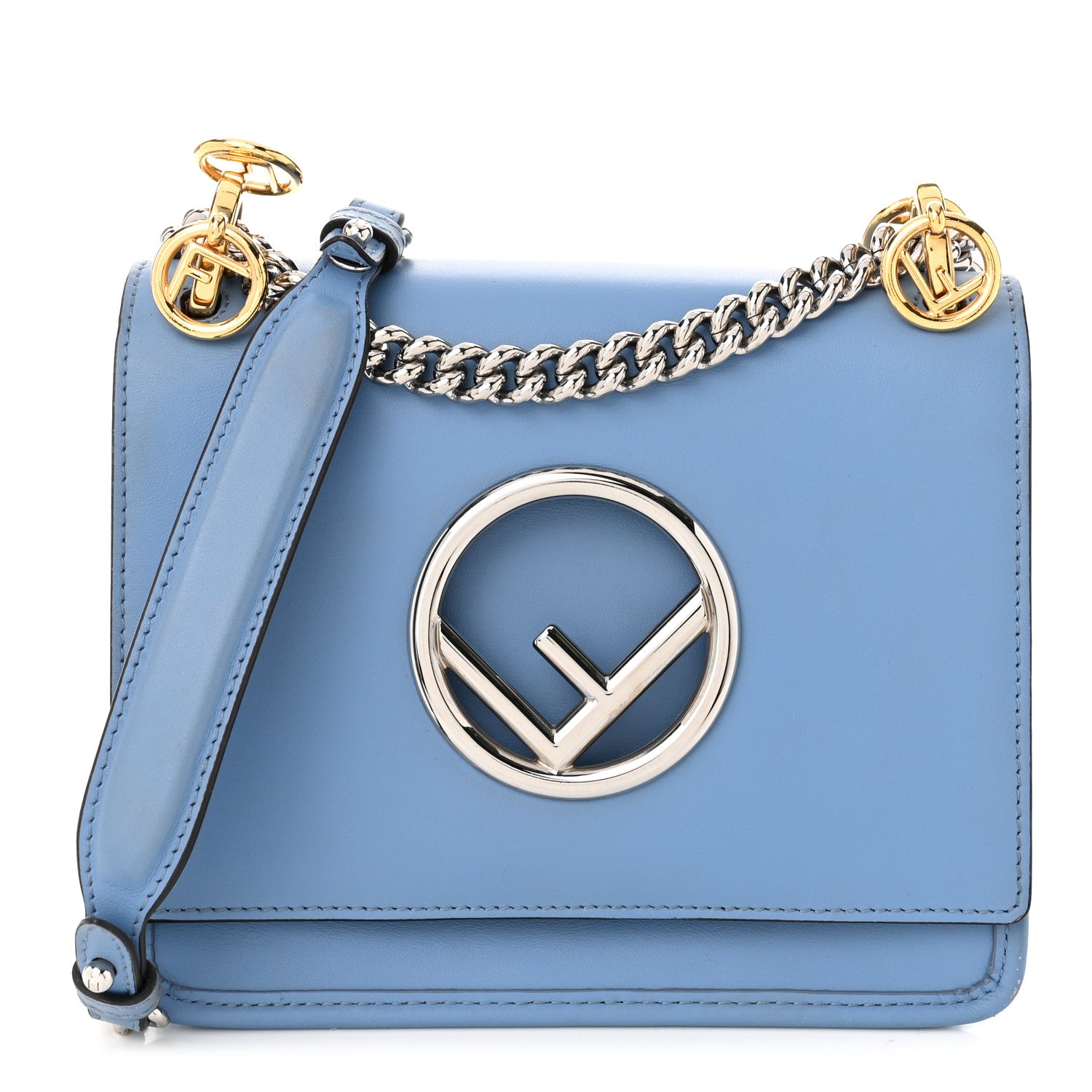 Fendi Vitello Century Opaco F is Fendi Small Kan I Shoulder Bag Nebula 1 of 10