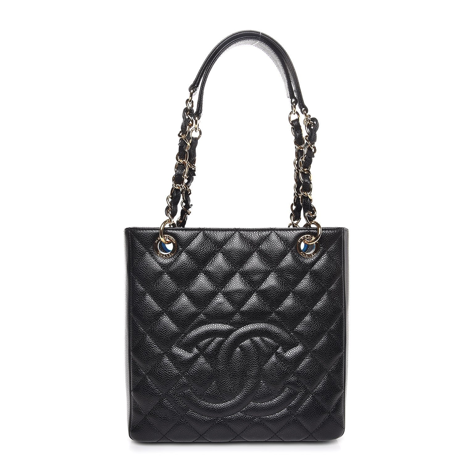 Chanel Caviar Quilted Petit Shopping Tote PST Black 1 of 8