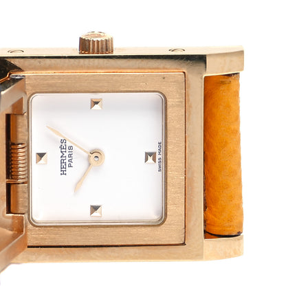 Hermes Stainless Steel Courchevel 23mm Medor Quartz Watch Jaune 5 of 5