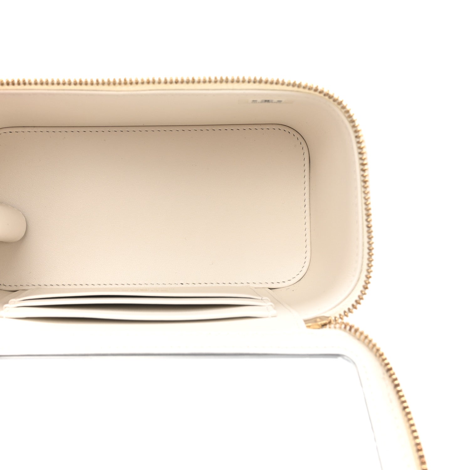 Chanel Caviar Quilted Small Vanity Case With Chain White 5 of 12