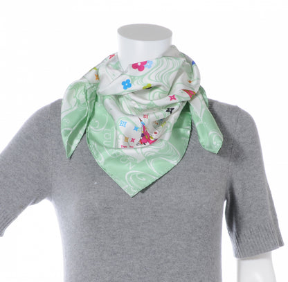 Louis Vuitton Silk Murakami Multicolor Boyfriend Wave Scarf 3 of 6