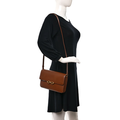 Saint Laurent Smooth Calfskin Le Maillon Satchel Brown 2 of 10