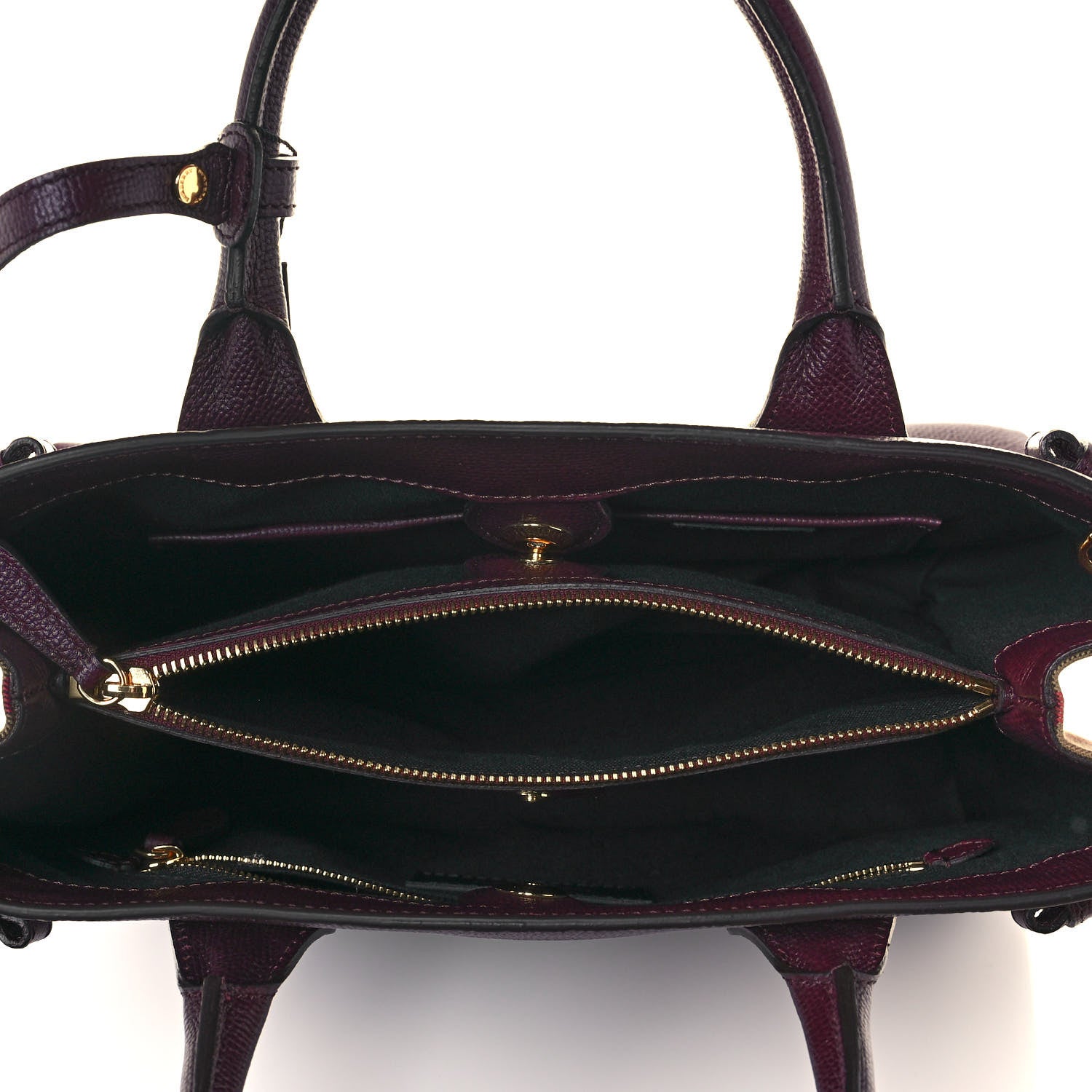 Burberry Grainy Calfskin House Check Medium Banner Tote Mahogany Red 5 of 12