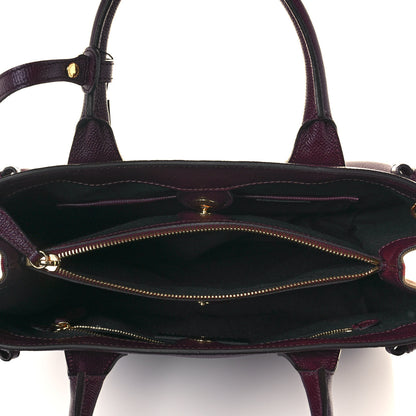 Burberry Grainy Calfskin House Check Medium Banner Tote Mahogany Red 5 of 12