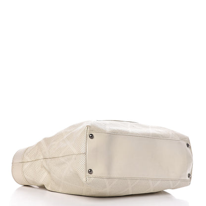 Chanel Goatskin Perforated Large CC Tote White 4 of 22