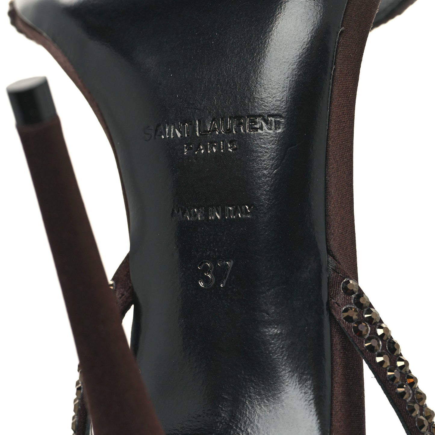 Satin Crystal Ava 105 Sandals 37 Amaranth