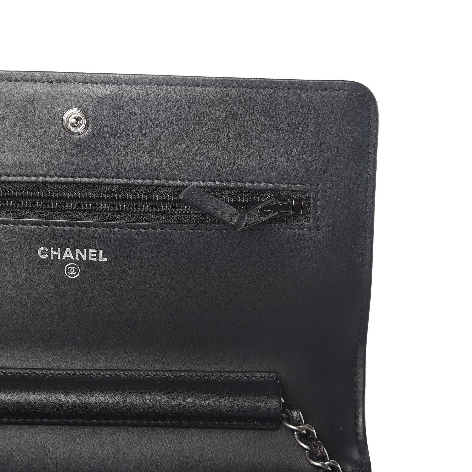 Chanel Caviar Quilted Boy Wallet On Chain WOC Black 9 of 12