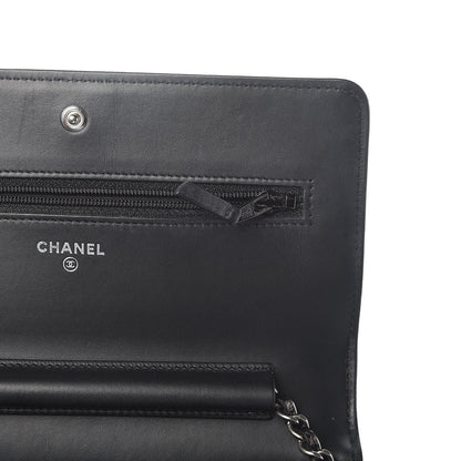 Chanel Caviar Quilted Boy Wallet On Chain WOC Black 9 of 12