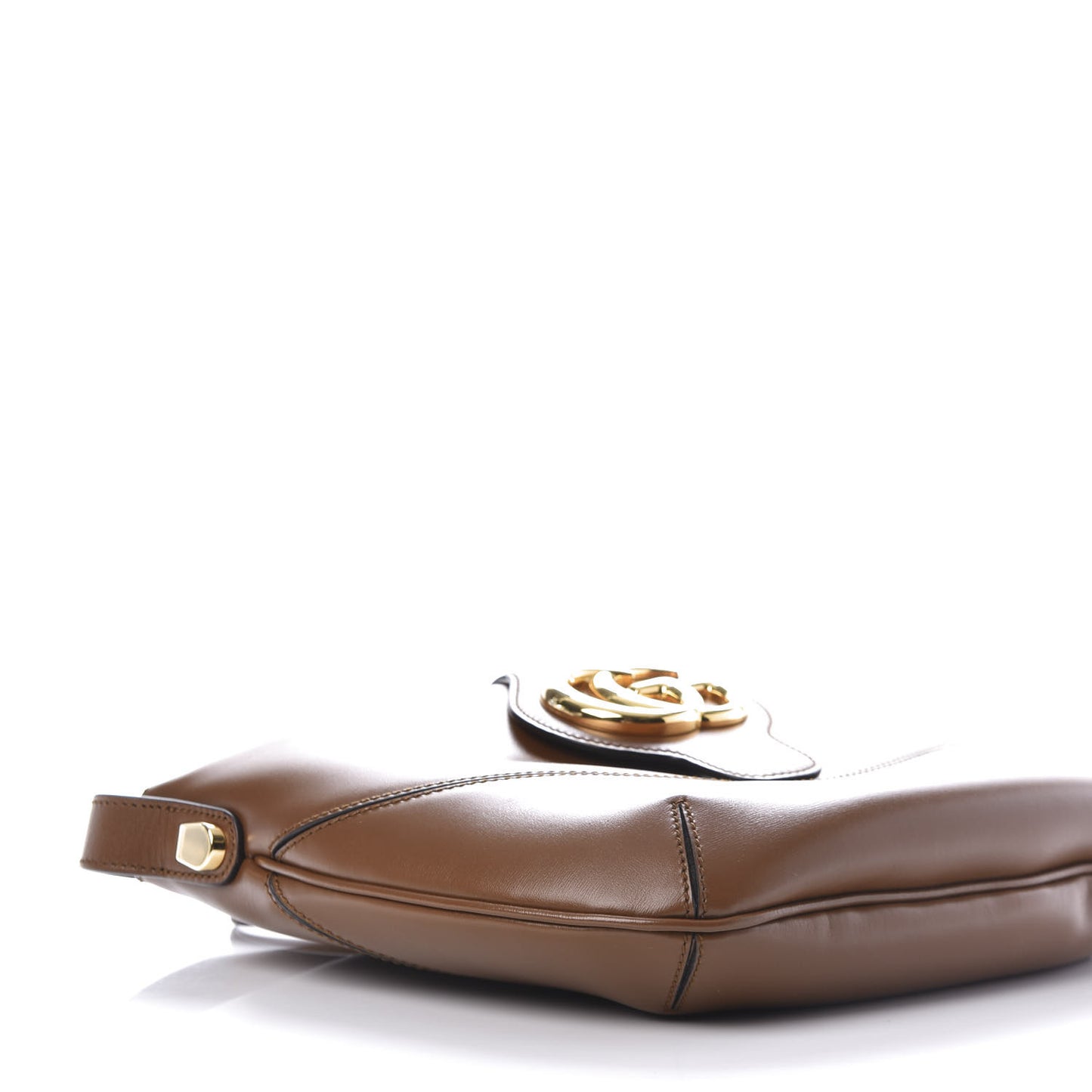 Boarded Plutone Calfskin Medium Arli Shoulder Bag Nocciola