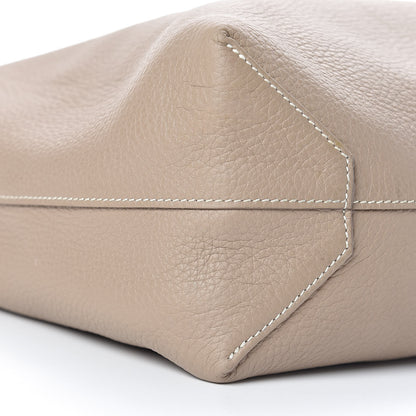 Hermes Taurillon Clemence Double Sens 36 Reversible Tote Mykonos Gris Tourterelle 8 of 21