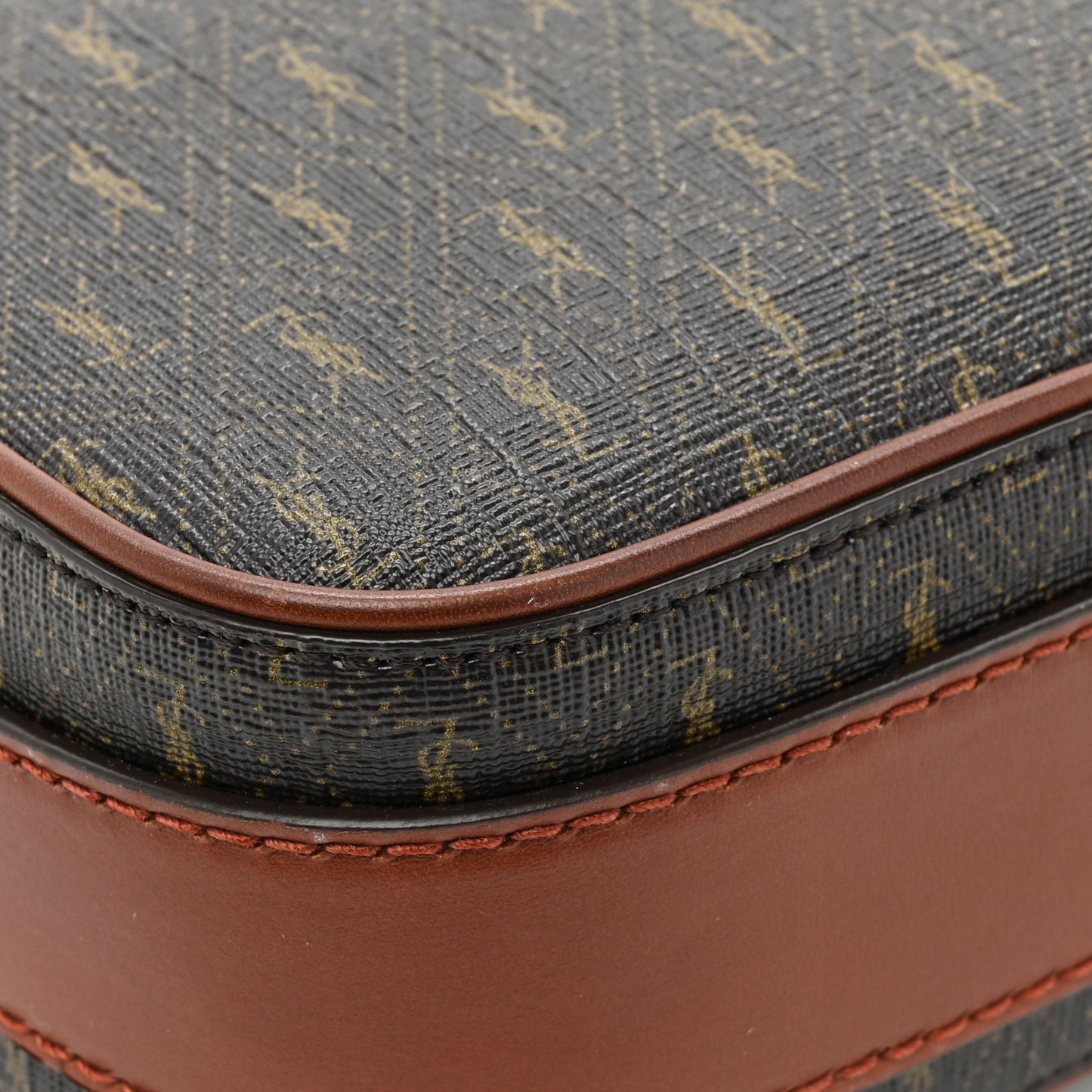 Canvas Smooth Calfskin Le Monogramme Camera Bag Chestnut
