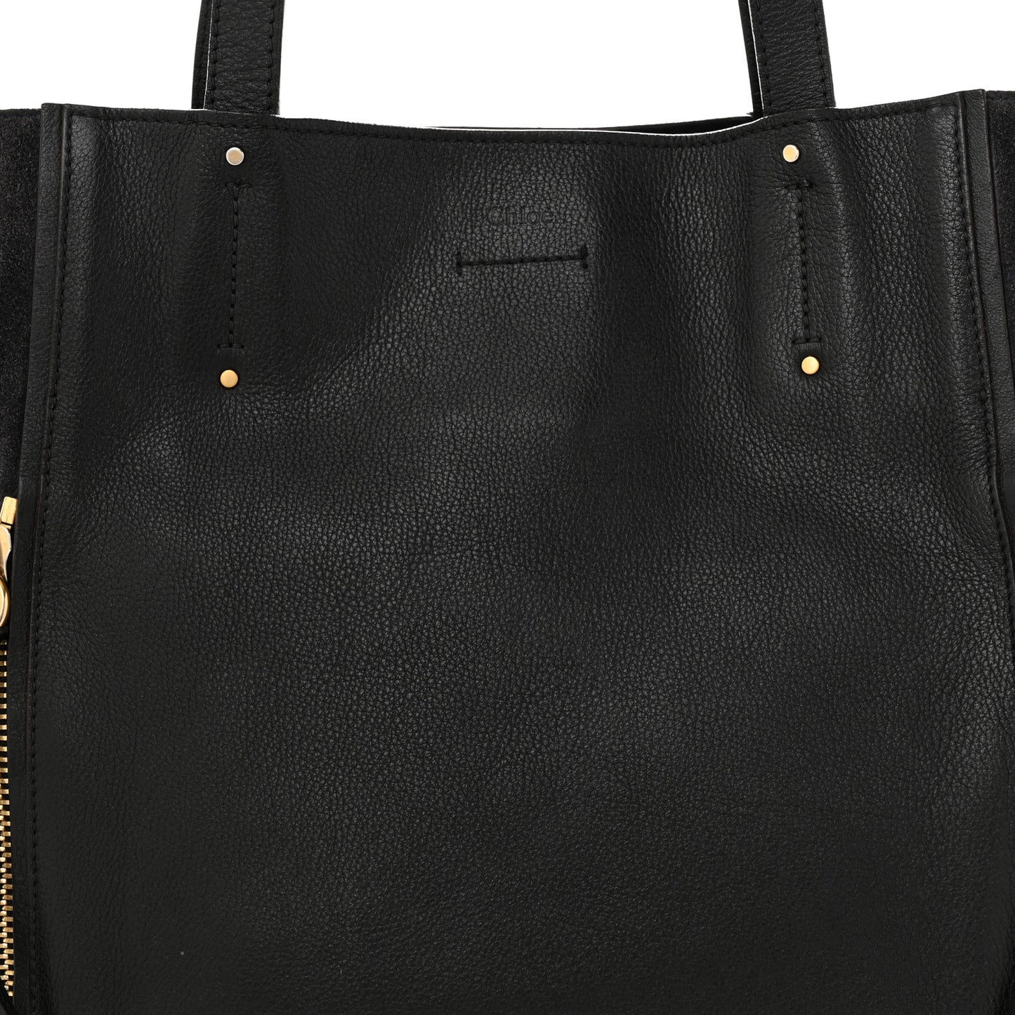 Smooth Calfskin Medium Milo Shopping Tote Black