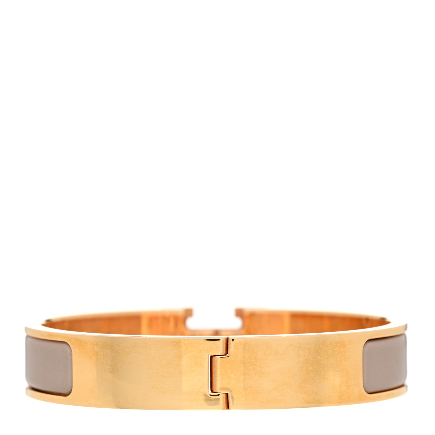 Hermes Enamel Narrow Clic Clac H Bracelet GM Marron Glace 3 of 6