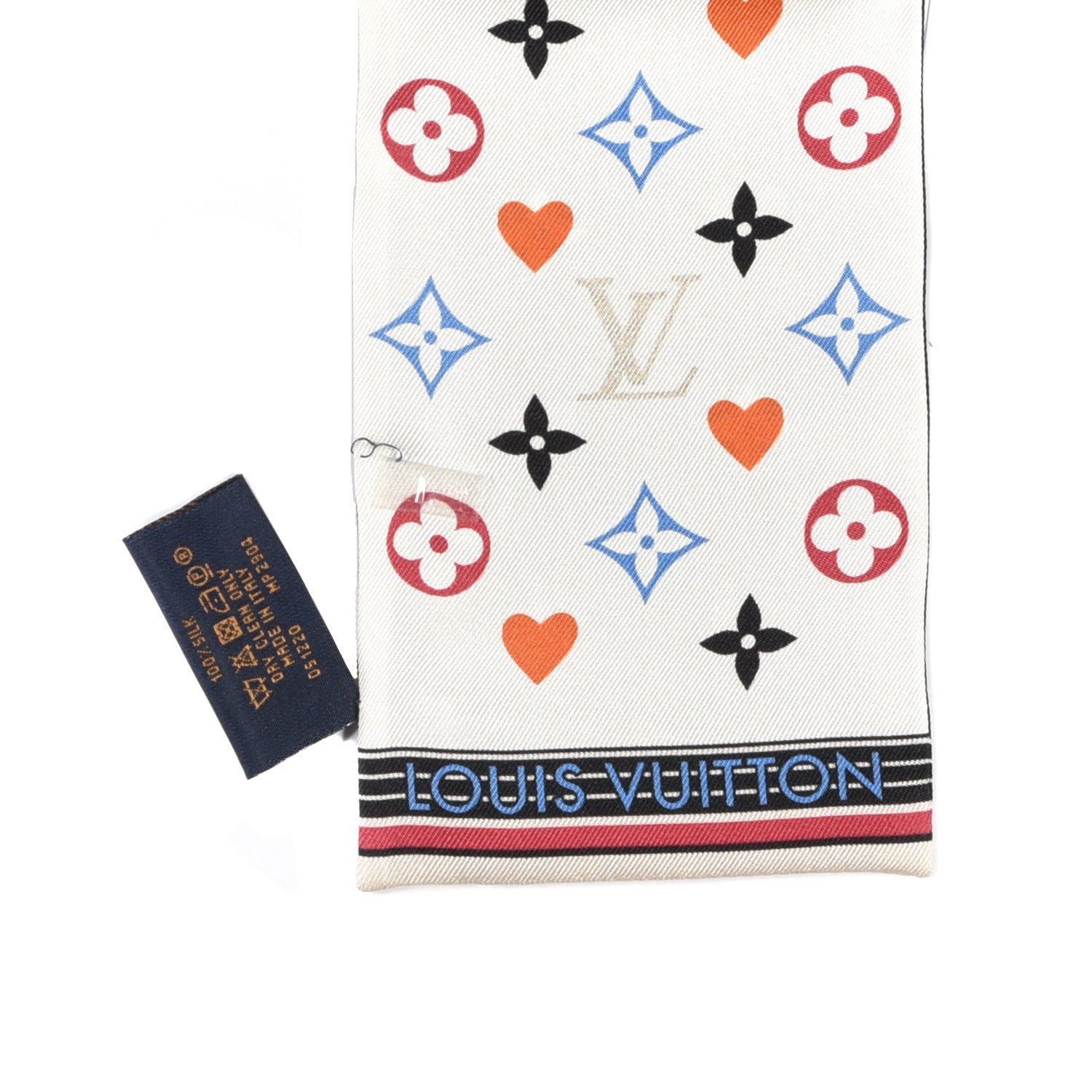 Louis Vuitton Silk Game On Bandeau Black White 4 of 4