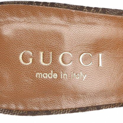 Gucci Monogram GG Mules 7 Brown 9 of 9