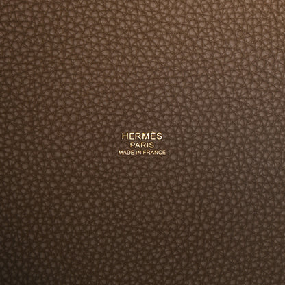 Hermes Taurillon Clemence Picotin Lock 22 MM Etoupe 6 of 9