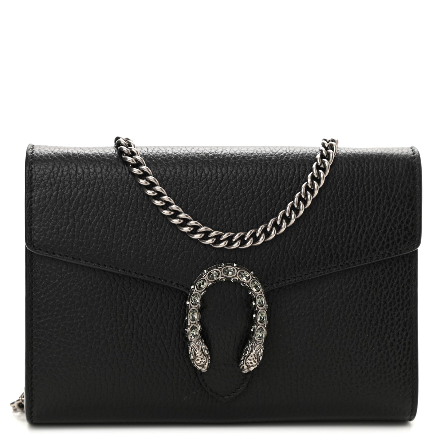 Calfskin Mini Dionysus Chain Wallet Black