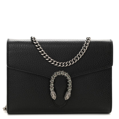 Gucci Calfskin Mini Dionysus Chain Wallet Black 1 of 7