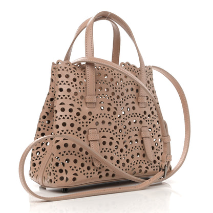 Alaia Lux Calfskin Vienne Wave Mina 20 Bag Sable 4 of 10