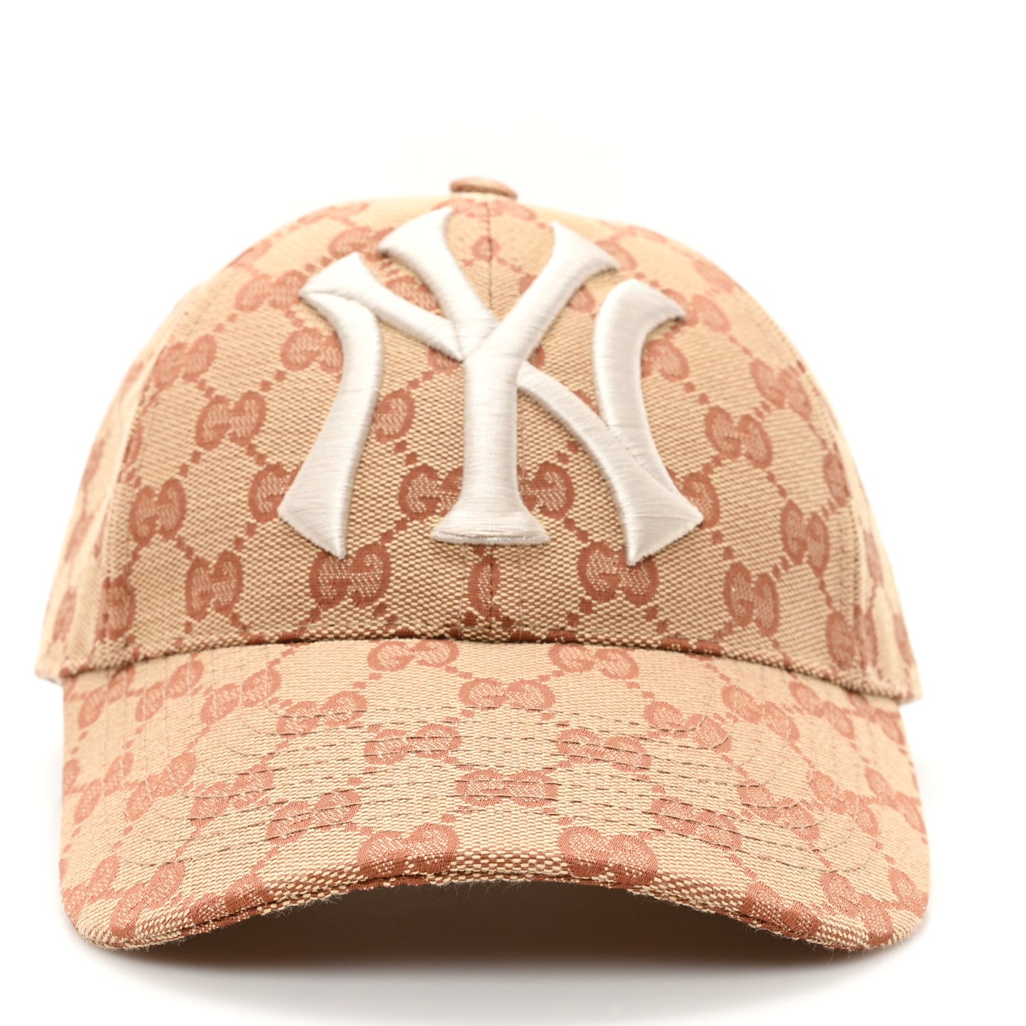 X MLB Monogram NY Yankees Baseball Hat 55-59 Beige Ruggine