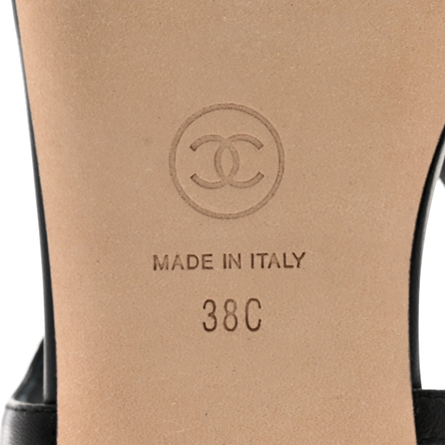 Chanel Lambskin Crystal CC Thong Sandals 38 Black 7 of 10