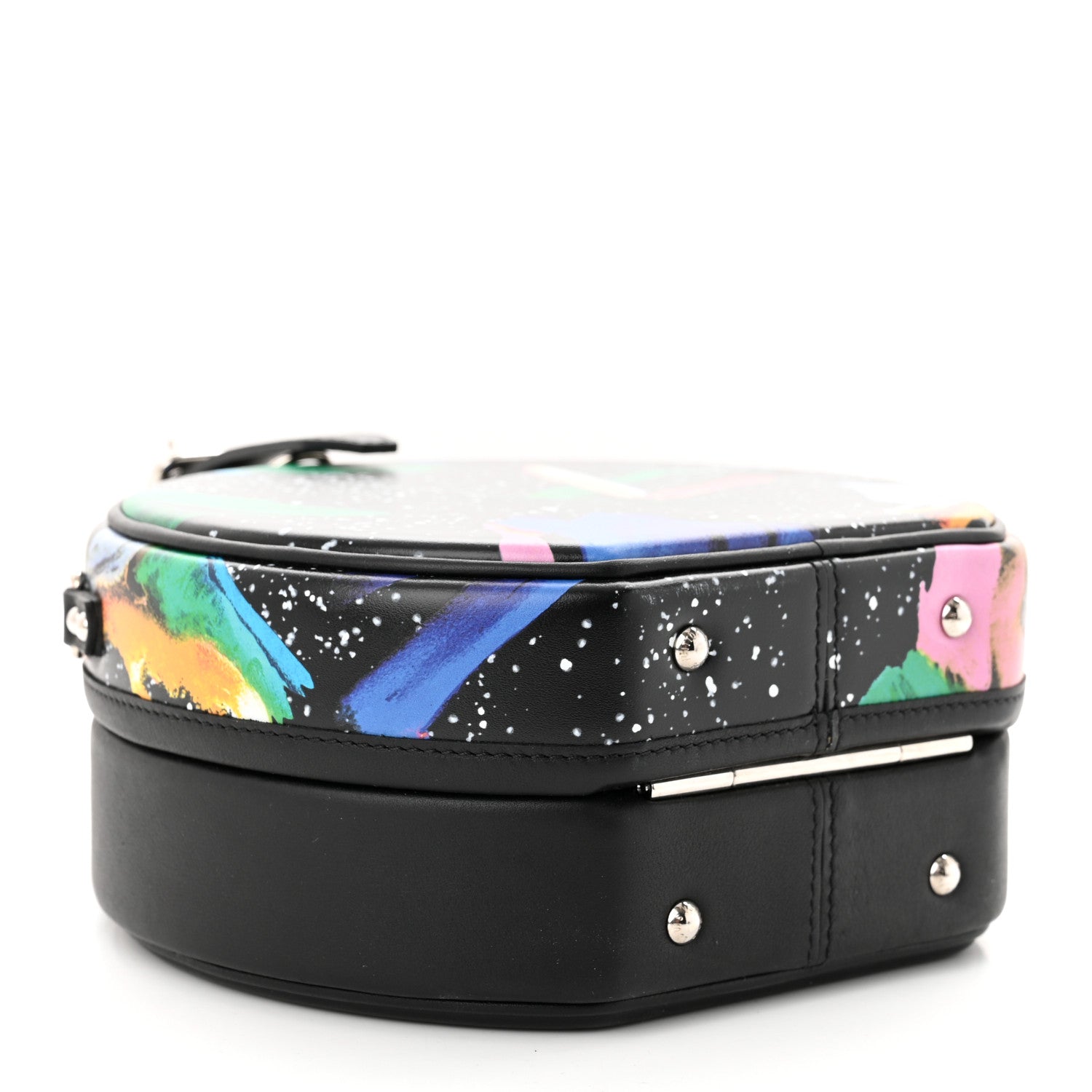 Louis Vuitton Calfskin Splash Print Petite Boite Chapeau Black 4 of 11