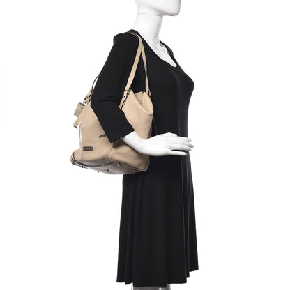 Burberry Grainy Calfskin Small Canterbury Tote Beige 2 of 18