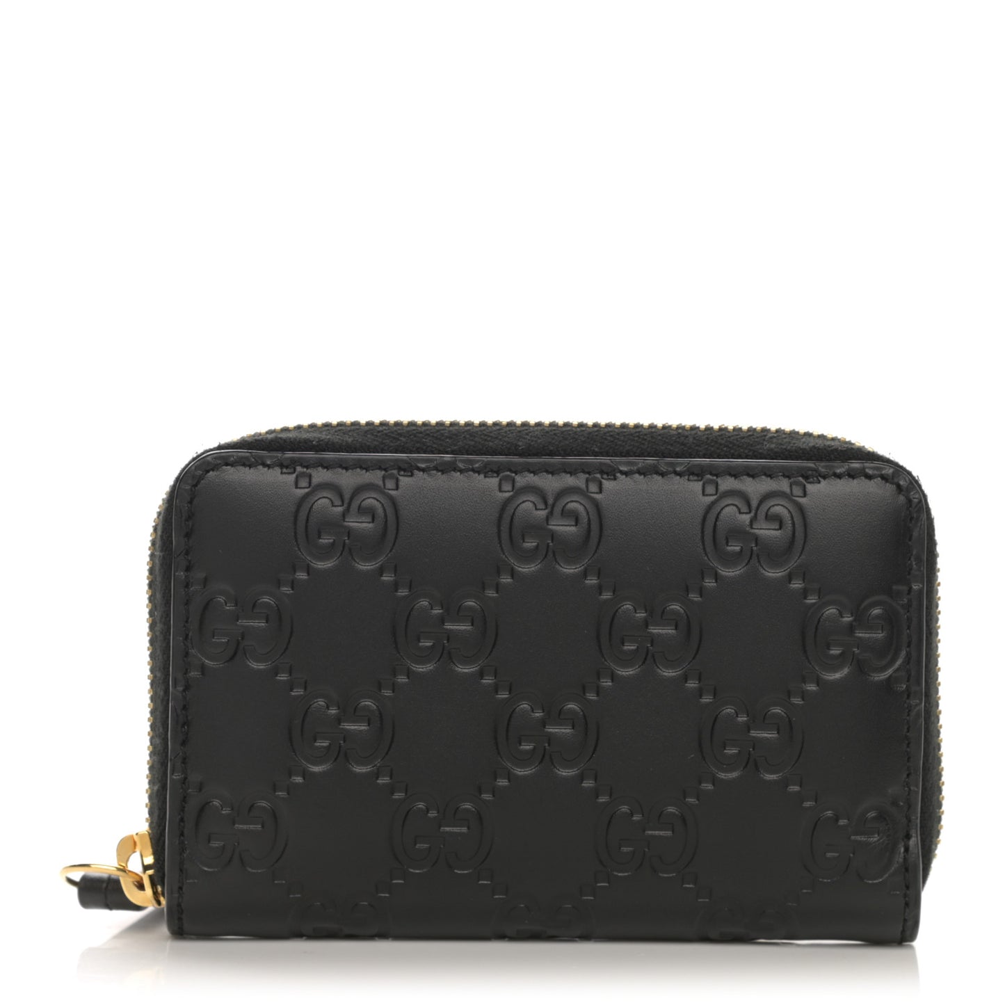 Guccissima Zip Around Card Case Black