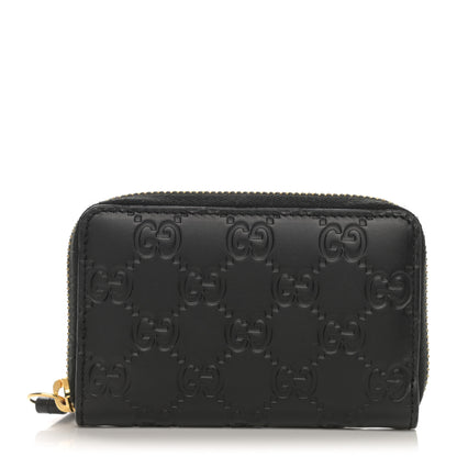 Gucci Guccissima Zip Around Card Case Black 1 of 8