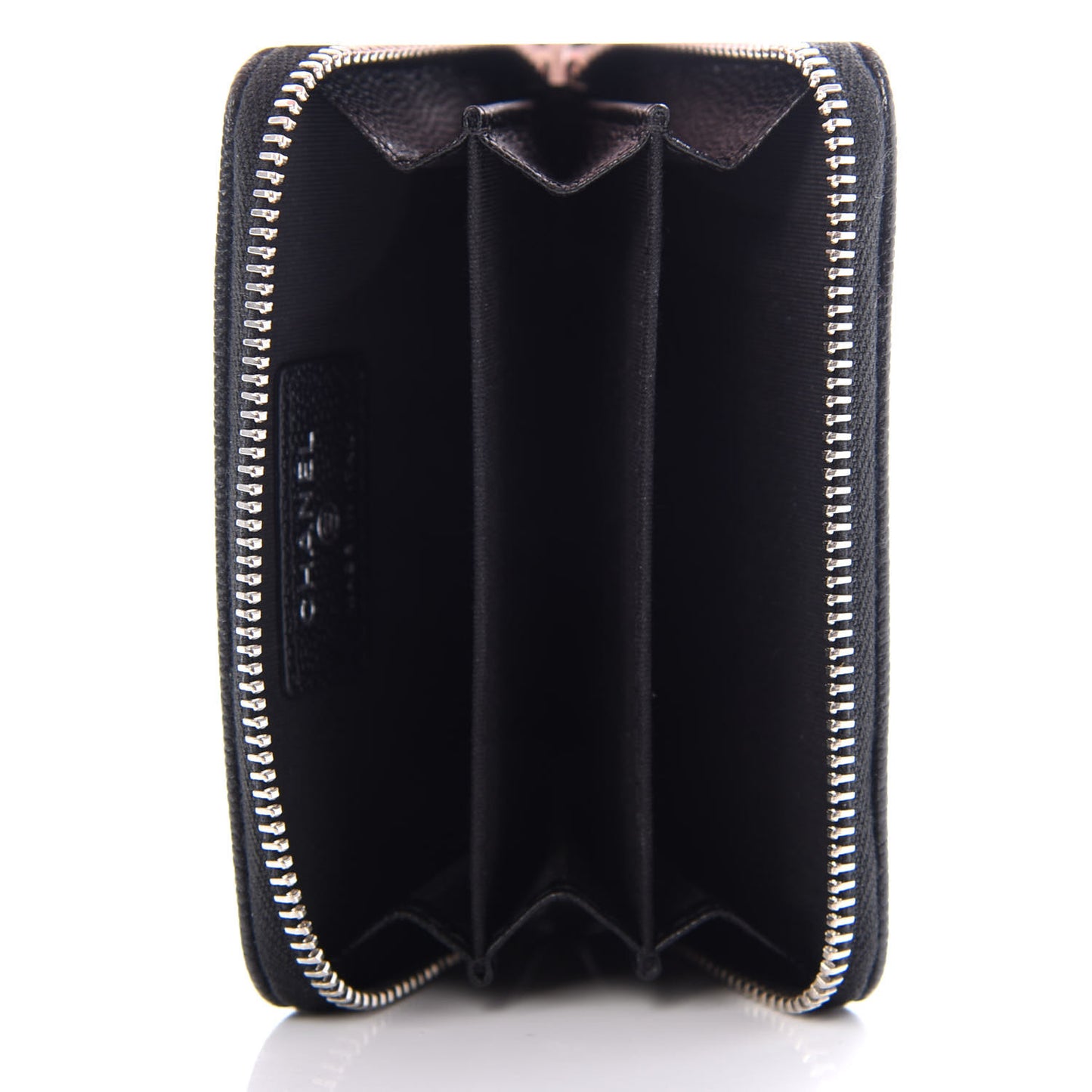 Caviar CC Small Zip Around Coin Purse Black Blue Green