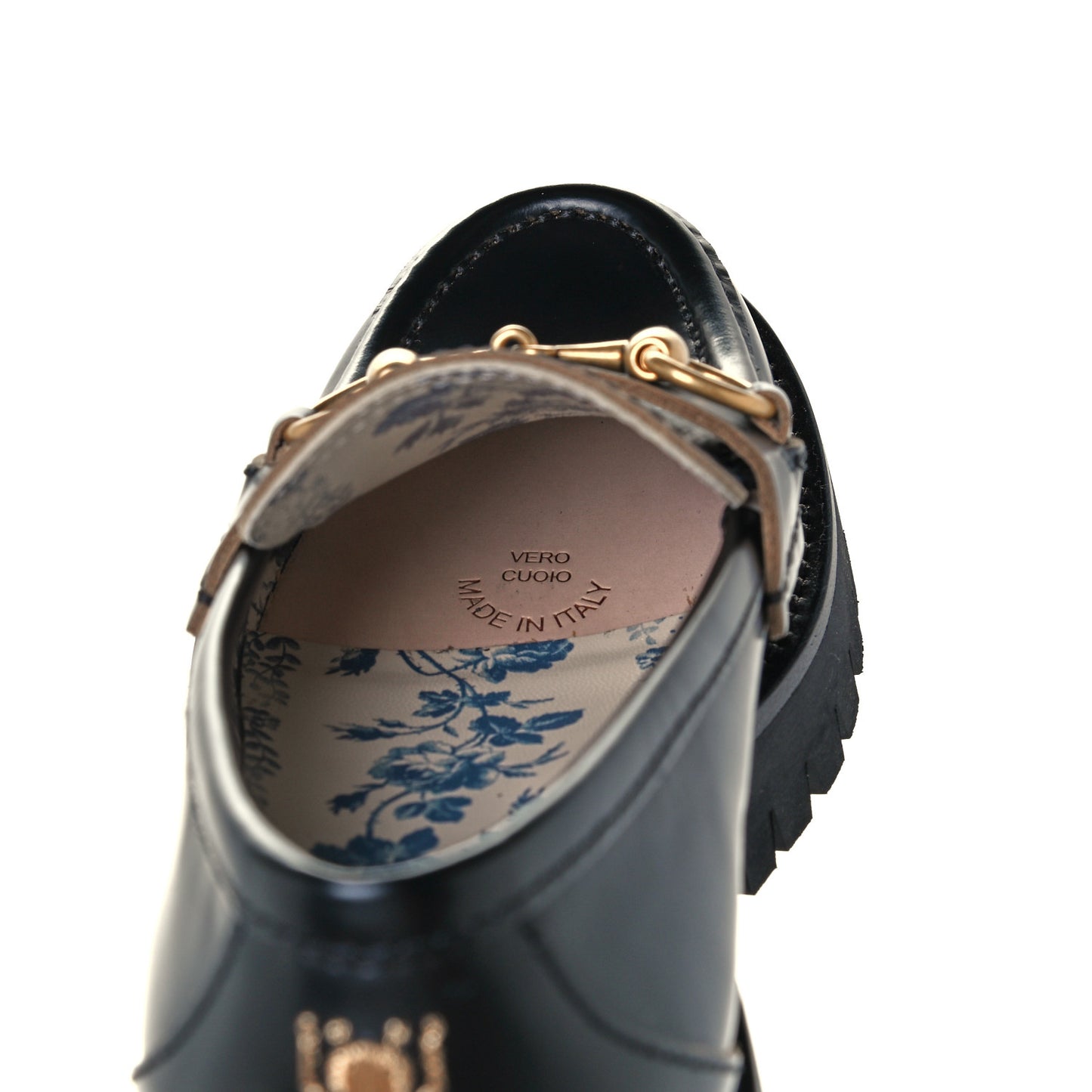 Cordovan Lux Womens Harald Horsebit 25mm Platform Loafers 35.5 Black