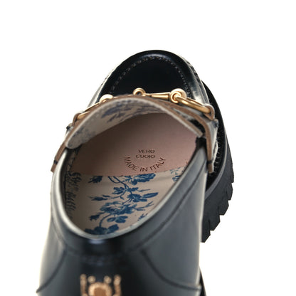 Gucci Cordovan Lux Womens Harald Horsebit 25mm Platform Loafers 35.5 Black 11 of 11