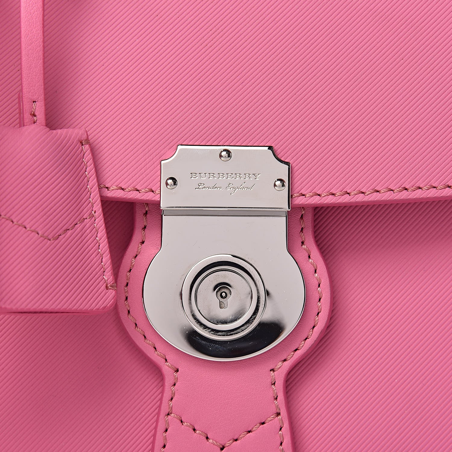Burberry Trench Calfskin Small DK88 Top Handle Bag Rose Pink 10 of 20