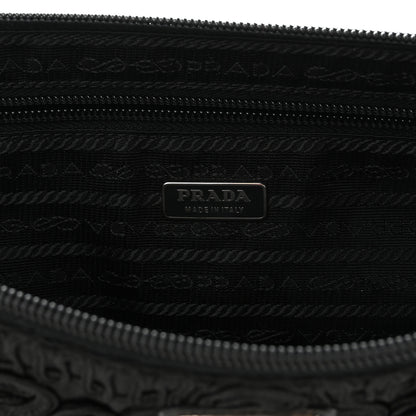 Prada Passamaneria Embroidered Clutch Black 6 of 7