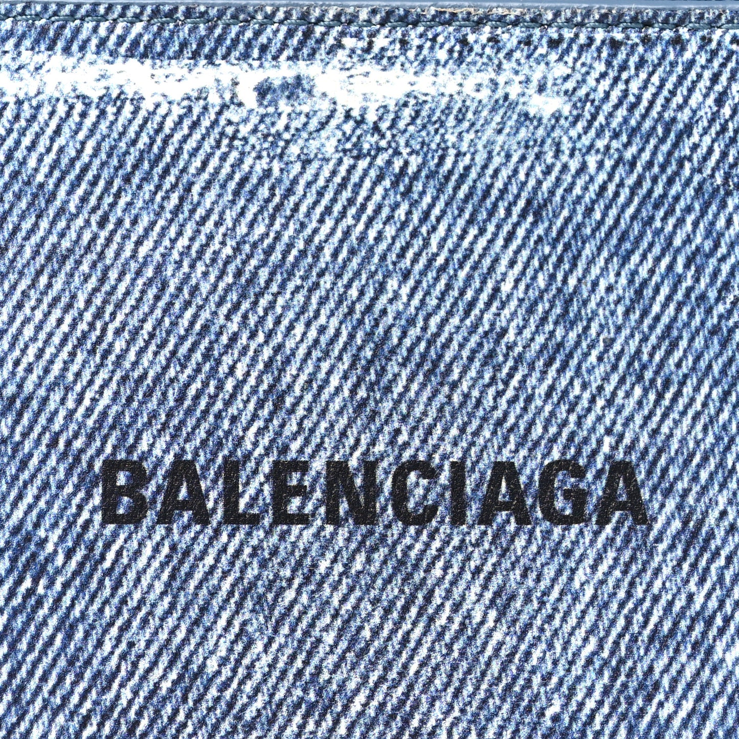 Denim Logo Large Cash Long Coin Card Blue