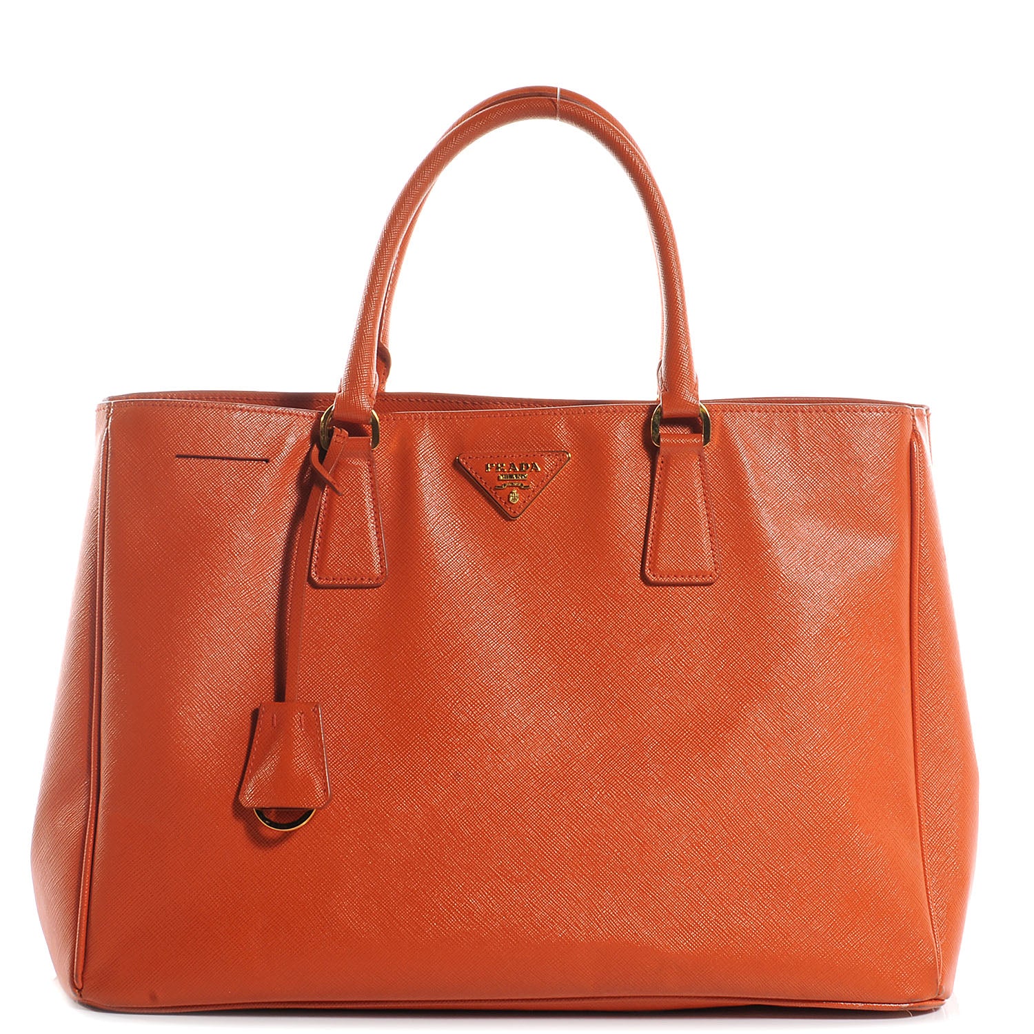 Prada Saffiano Lux Large Tote Papaya 1 of 9