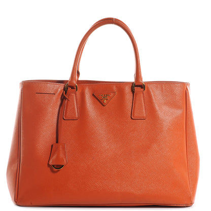 Prada Saffiano Lux Large Tote Papaya 1 of 9