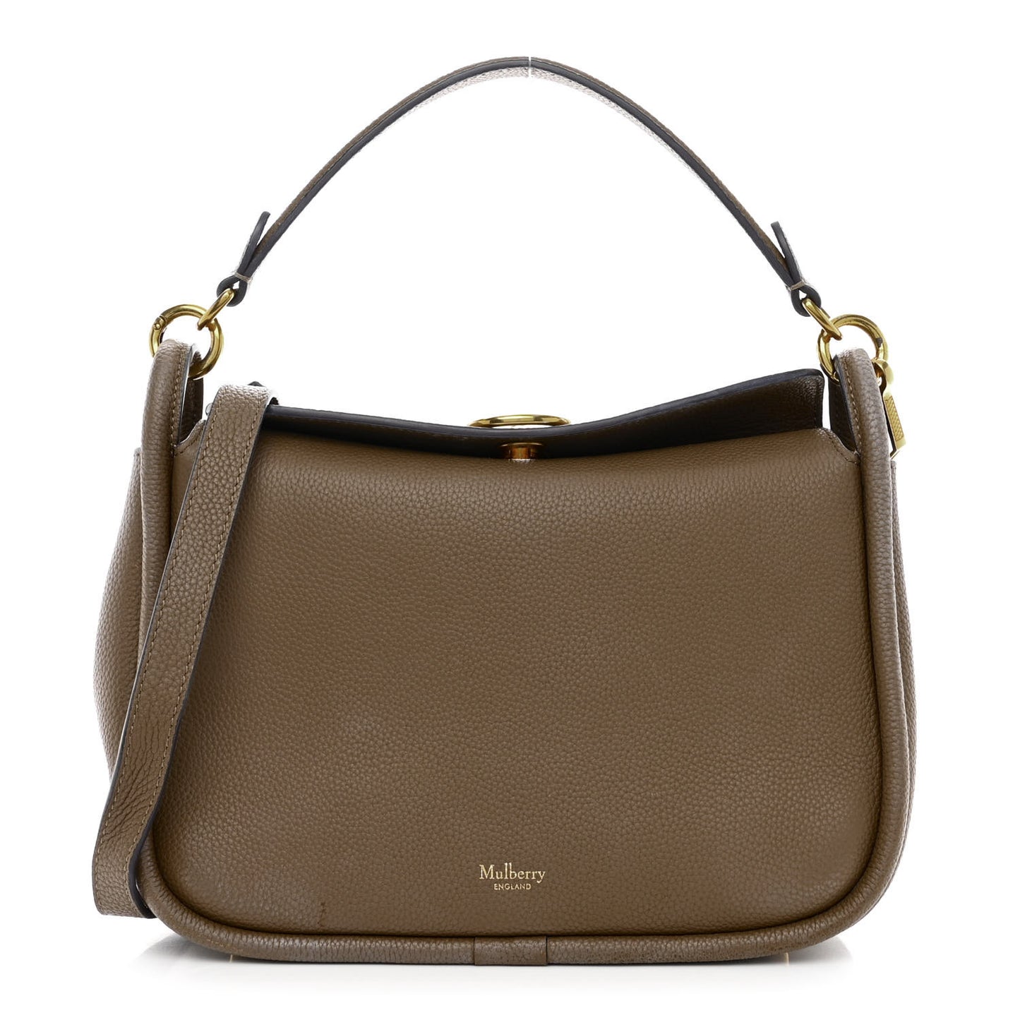 Silky Calfskin Medium Leighton Solid Grey