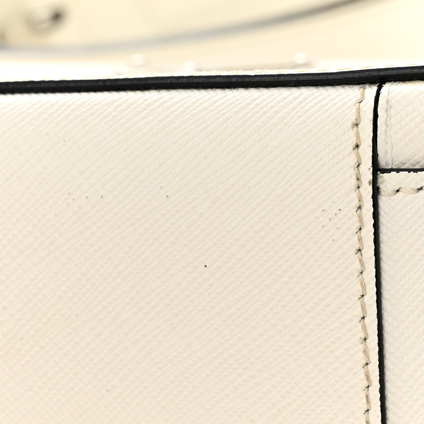 Saffiano Travel Small Brique Top Handle Crossbody Bag White