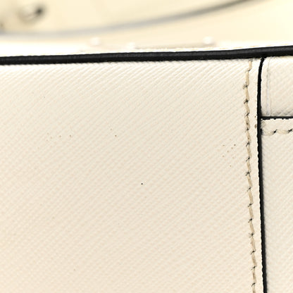 Prada Saffiano Travel Small Brique Top Handle Crossbody Bag White 17 of 22