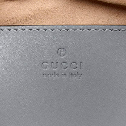 Gucci Calfskin Matelasse Aria Small GG Marmont Chain Shoulder Bag Deep Grey 6 of 11