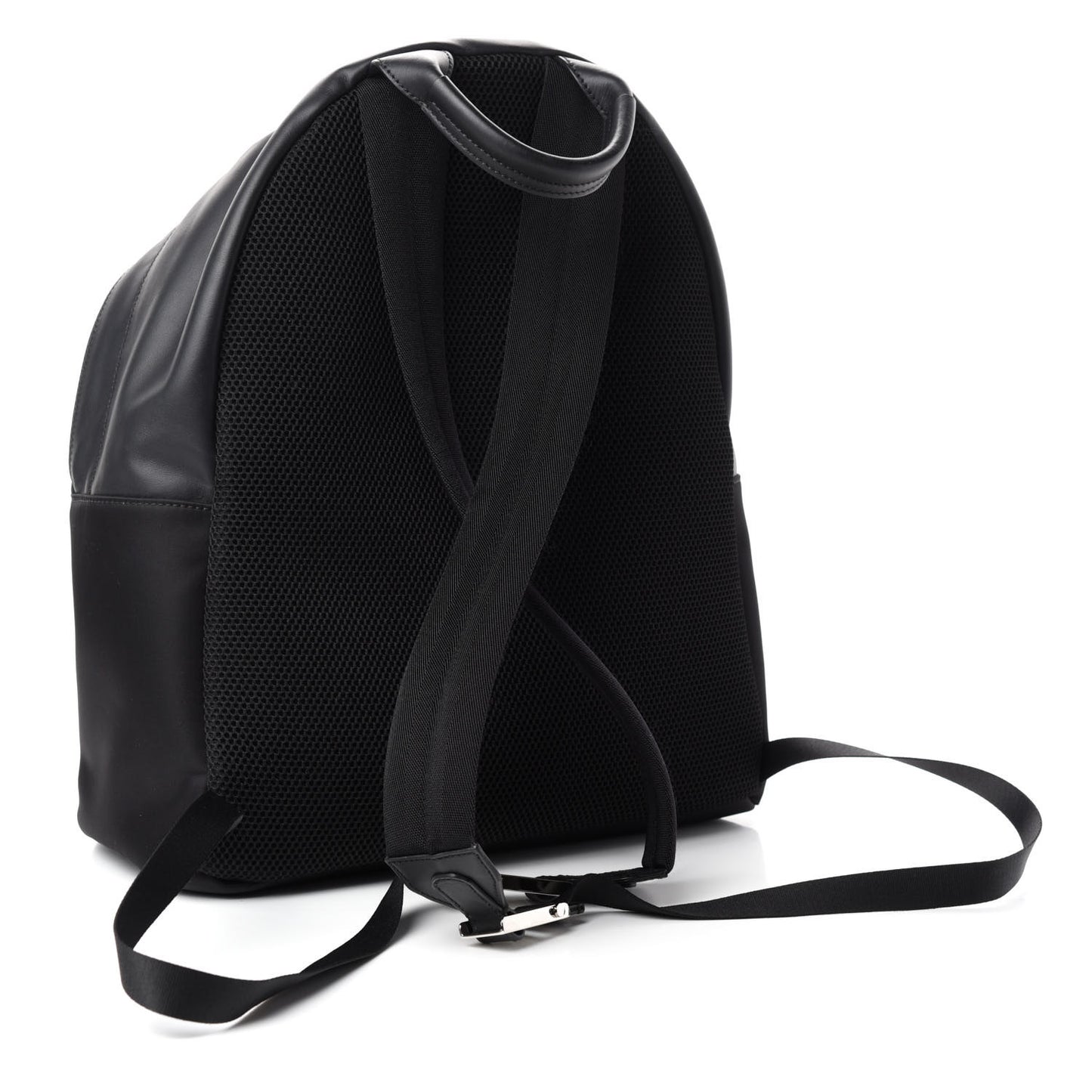 Nylon Vitello Liberty Vitello Dolce Monster Eyes Rounded Backpack Black Sunflower
