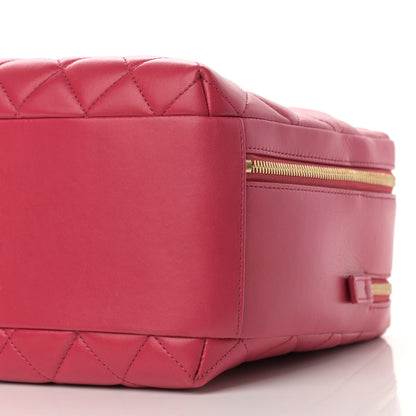 Chanel Lambskin Quilted Large Trendy CC Bowling Bag Dark Pink 11 of 11