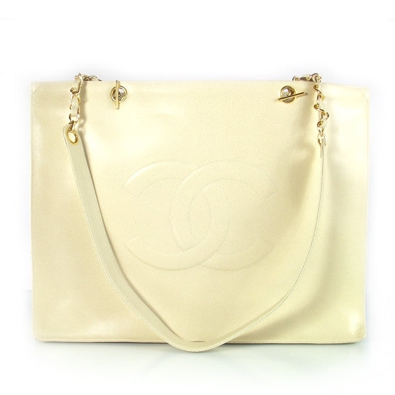 Chanel Caviar Shopper Tote Light Beige 1 of 11