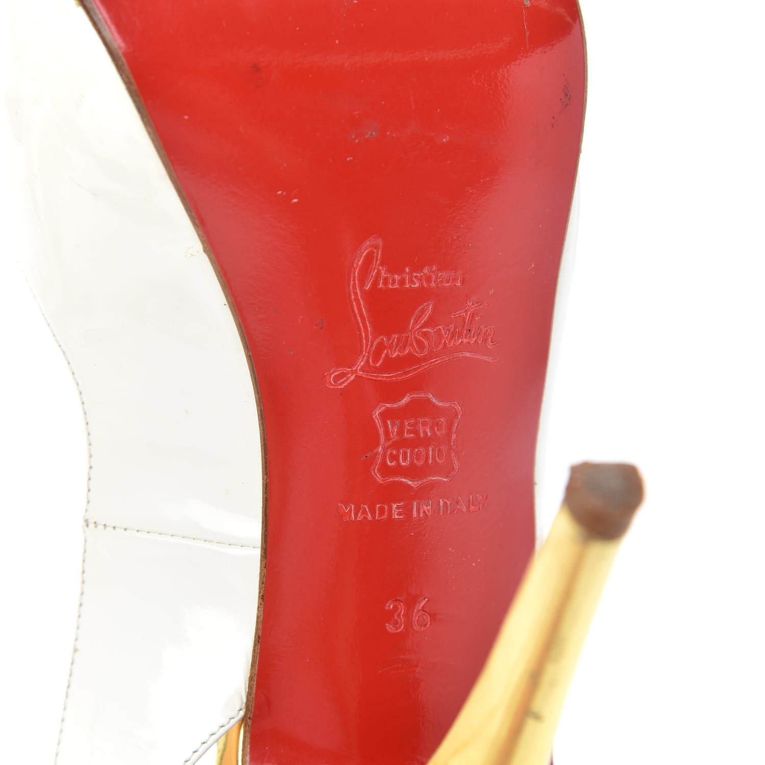 Christian Louboutin Patent Privatitia Pumps 36 White 9 of 10