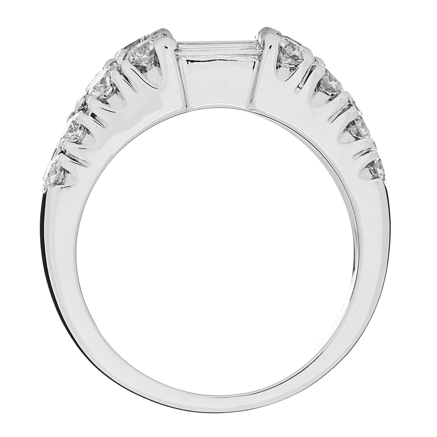 Parker & West by FASHIONPHILE 18K White Gold Diamond 1.92ctw Baguette Round Cut Ring 50 5.25 5 of 9