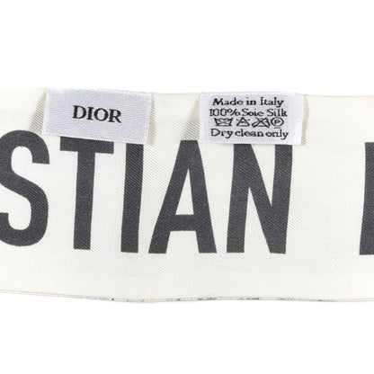 Christian Dior Silk Toile De Jouy Mitzah Scarf White 4 of 4