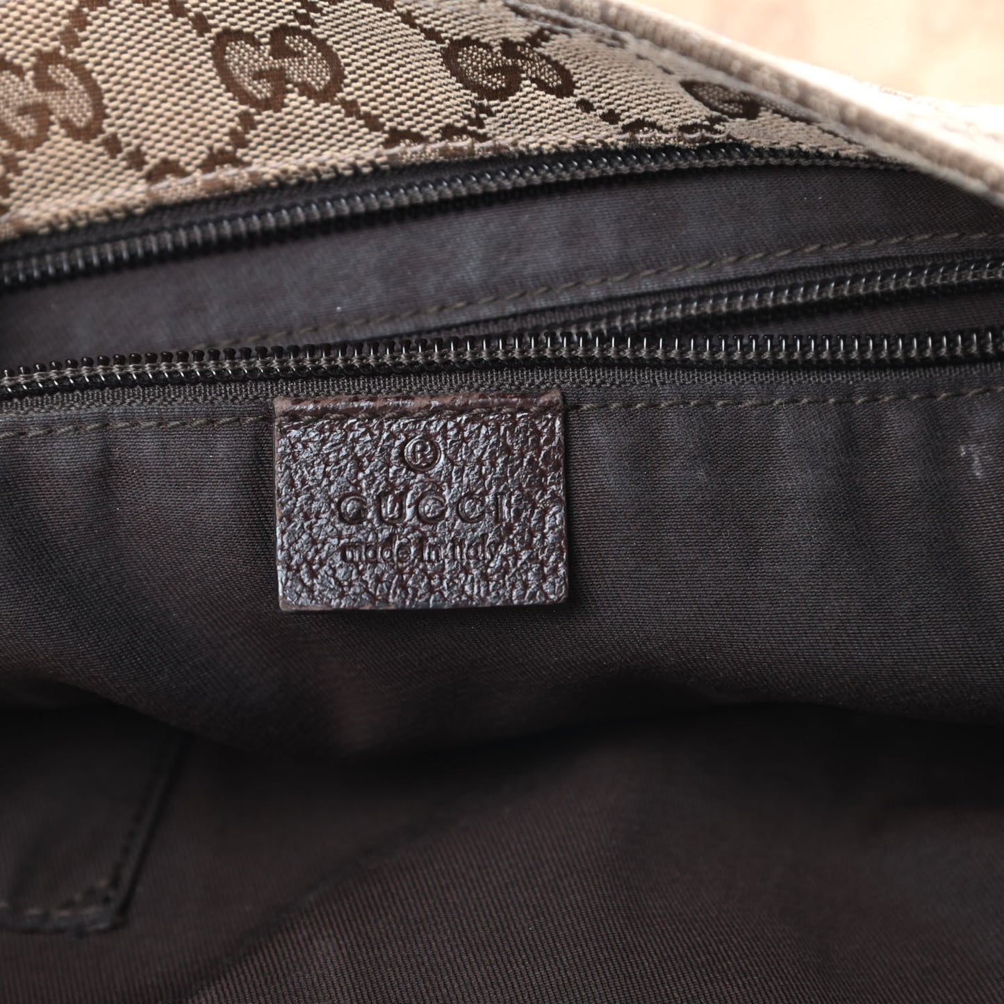 Monogram Web Medium Flat Messenger Bag Brown