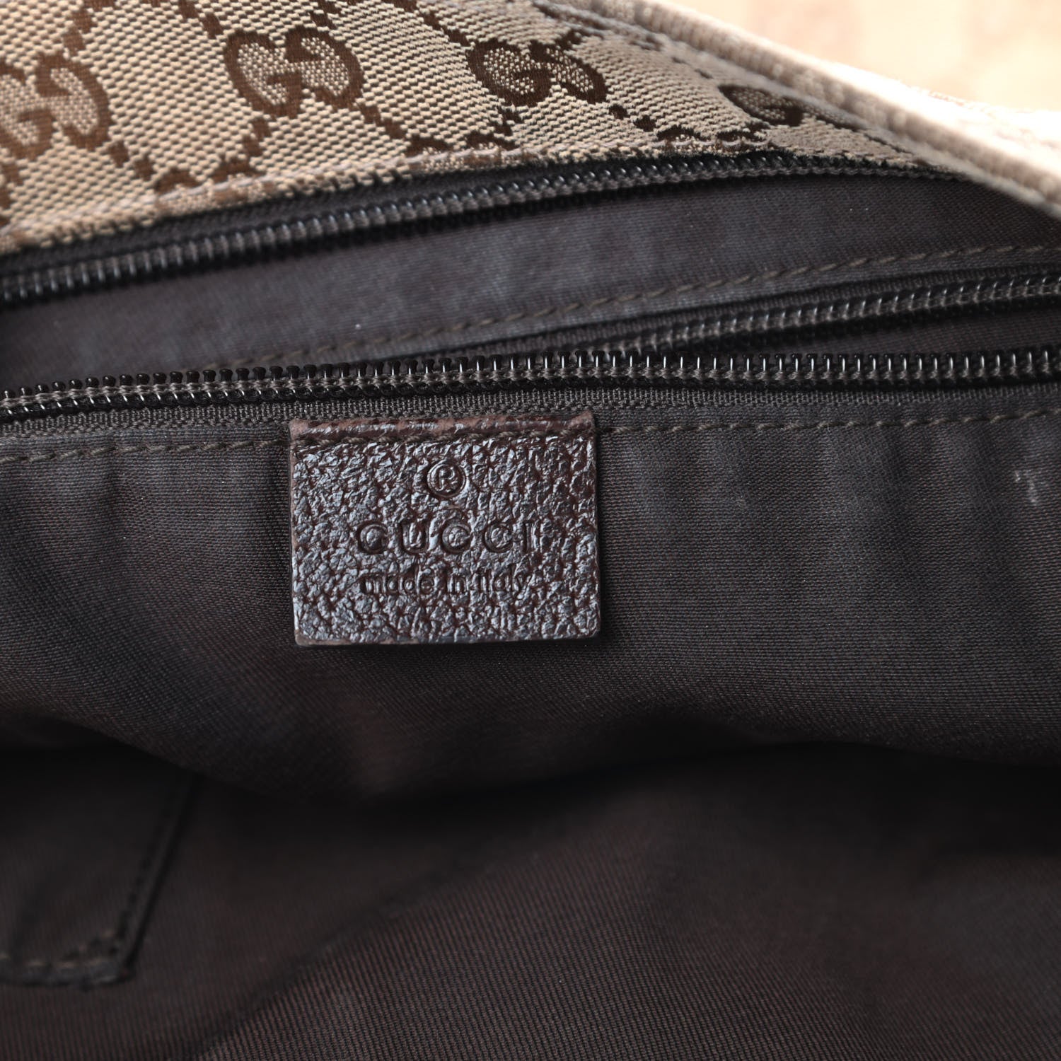 Gucci Monogram Web Medium Flat Messenger Bag Brown 6 of 14